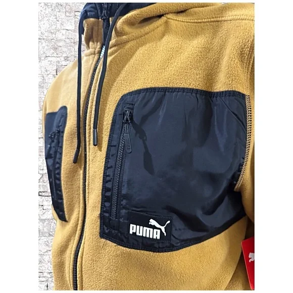 PUMA POLAR HOODED FLEECE FULL ZIP JACKET